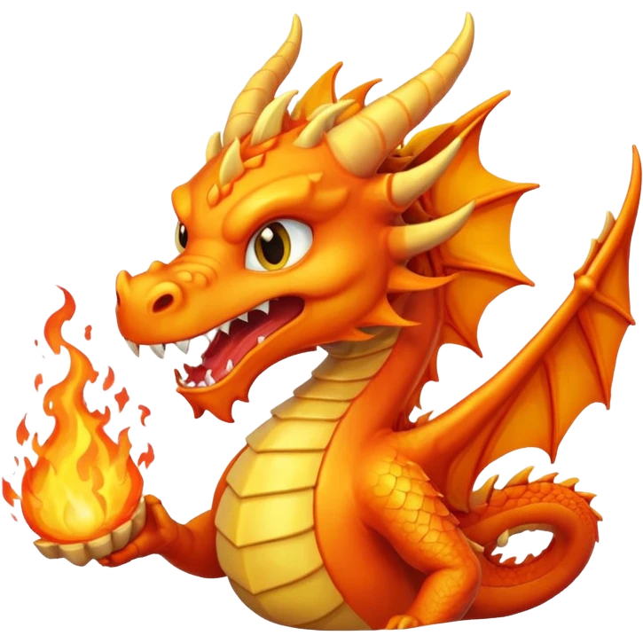 Dragon spitting fire at game of thrones   emoji
