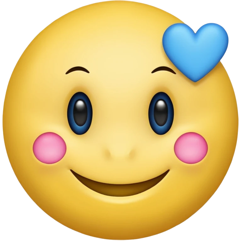 Smiley face with blue heart eyes that says approved emoji