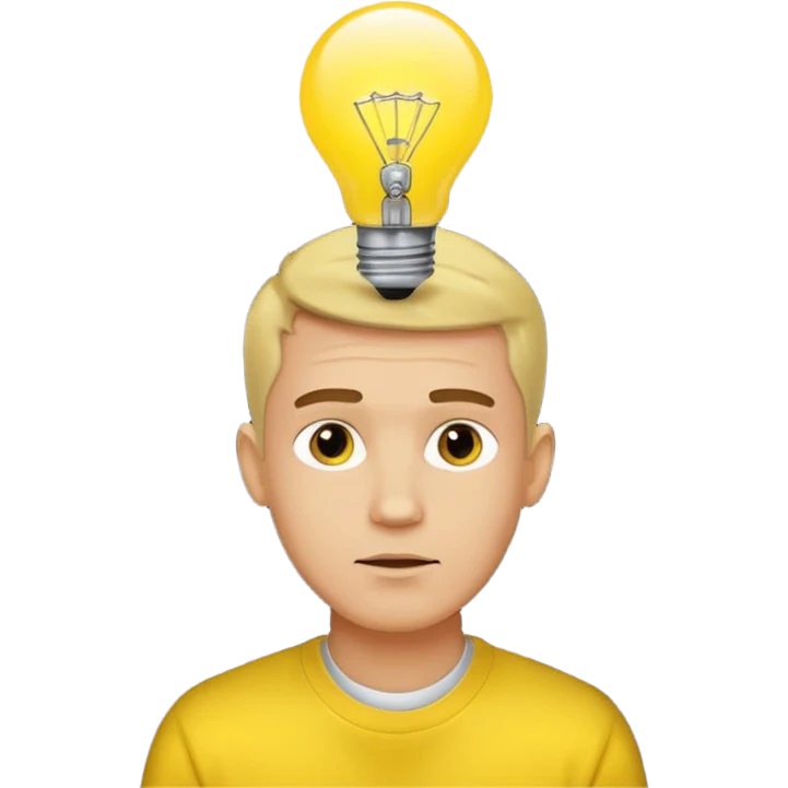 ligth man had an idea emoji