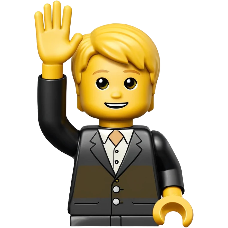 LEGO minifigure waving emoji