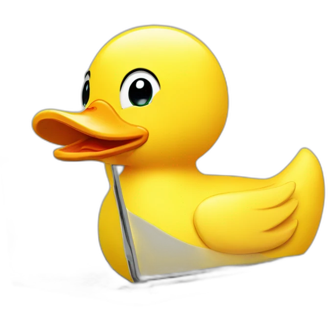 Laptop made out of rubber duck emoji