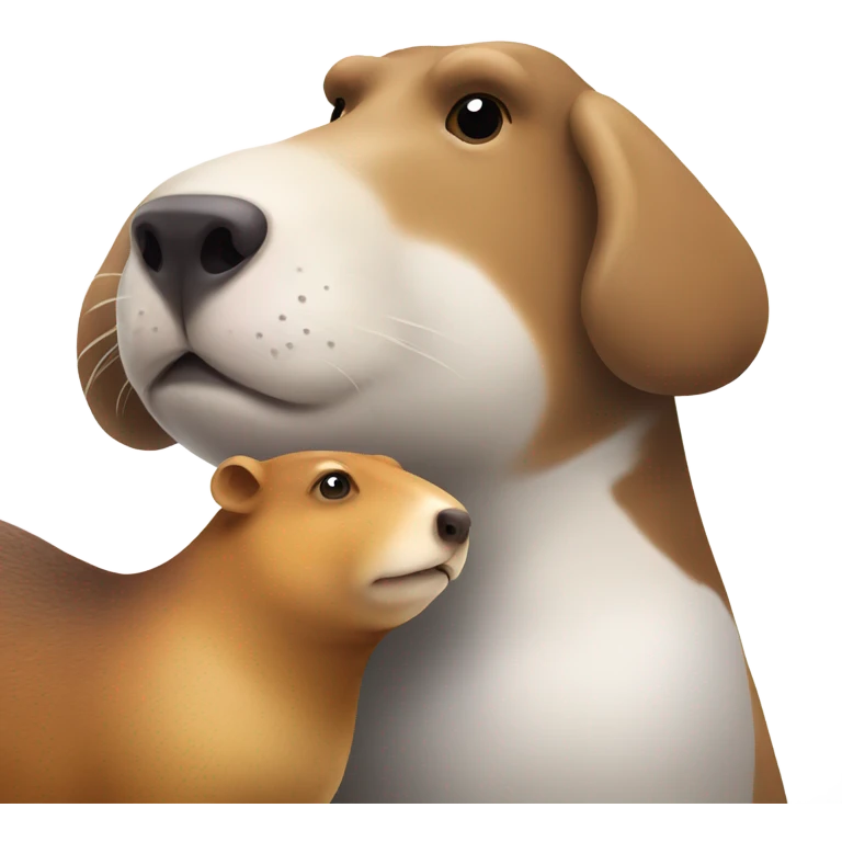 Capybara with a beagle emoji