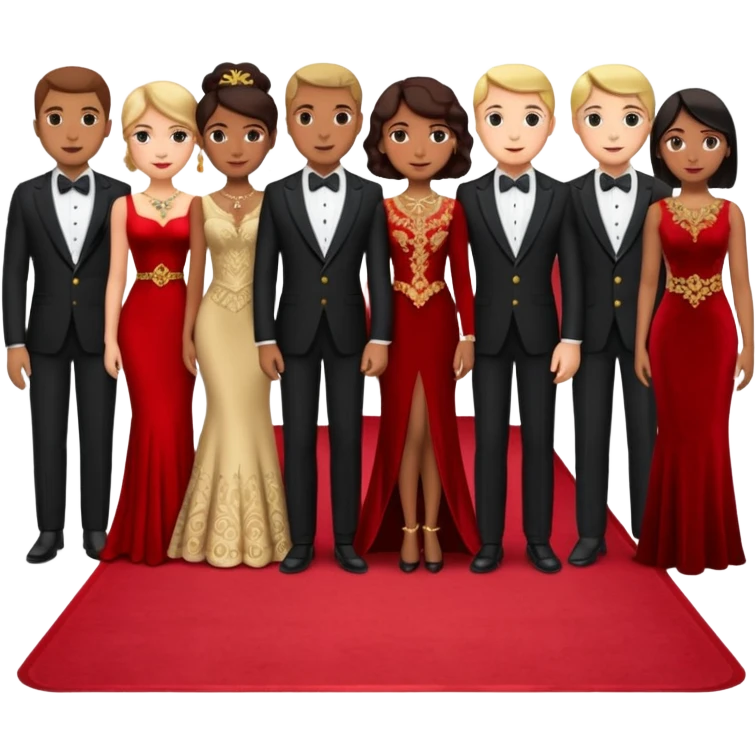 red carpet and crowd emoji