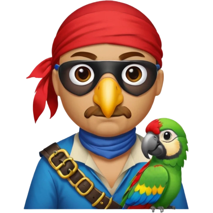 pirate and parrot emoji