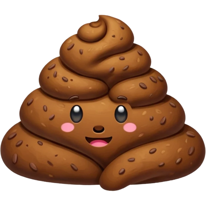A brown poop without a face💩 emoji