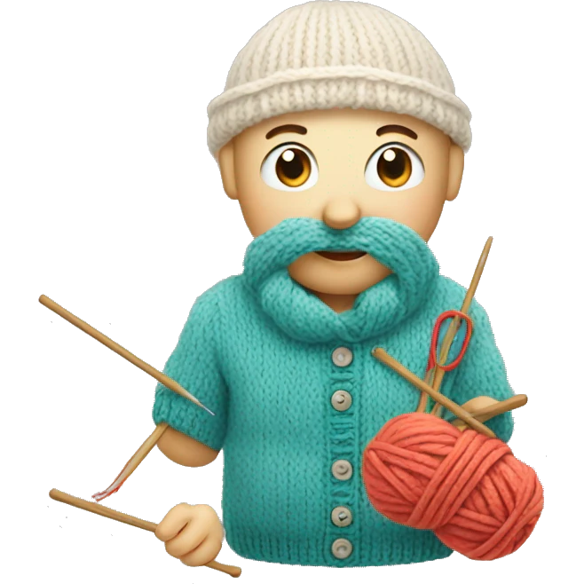knitting set emoji