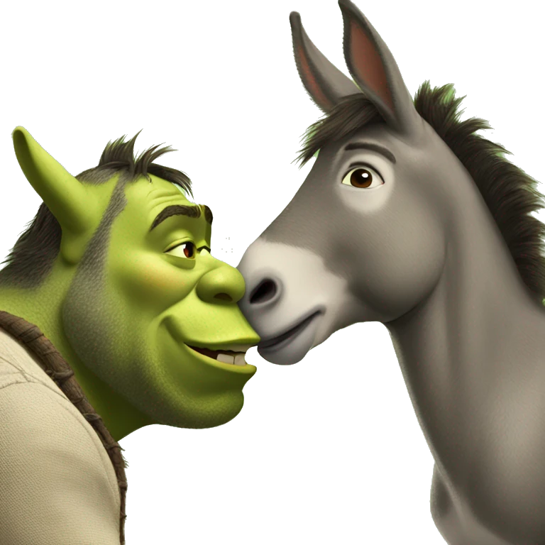 Shrek kissing donkey  emoji