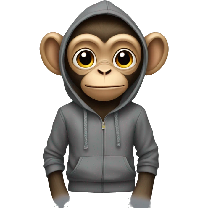 Monkey wearing hoodie emoji