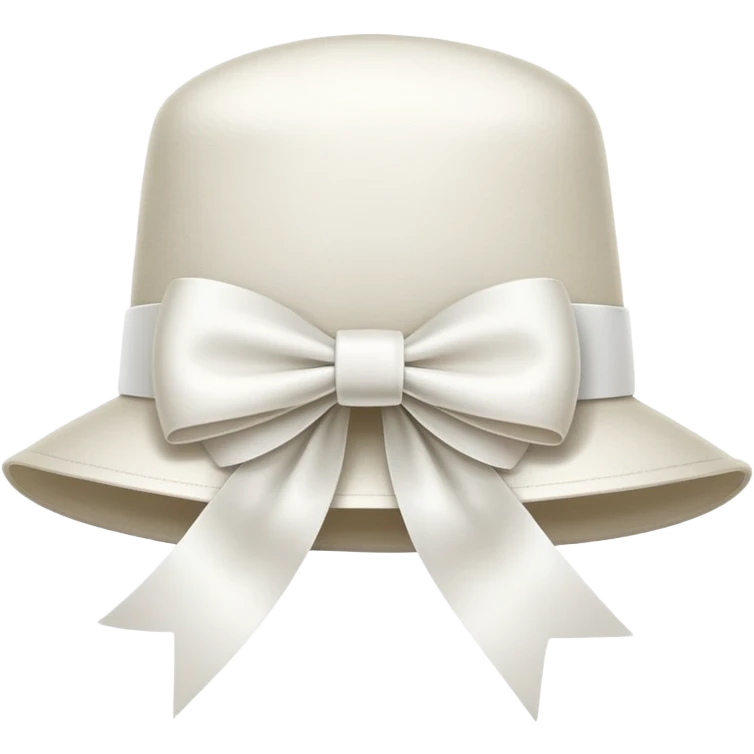 Hat with white bow emoji