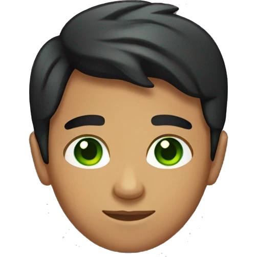 tanned mexican boy with bright green eyes and dark hair emoji