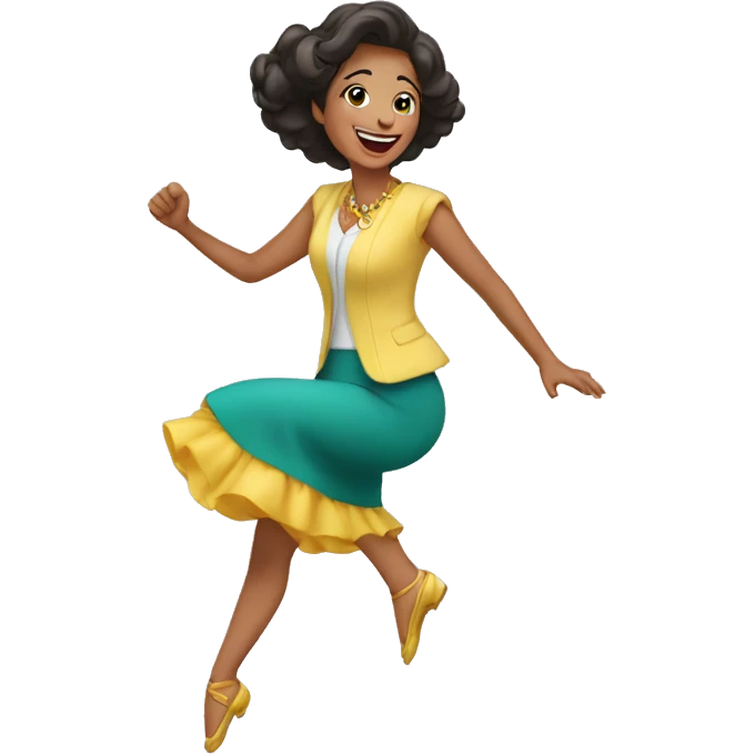 MAESTRA FELIZ bailando  emoji
