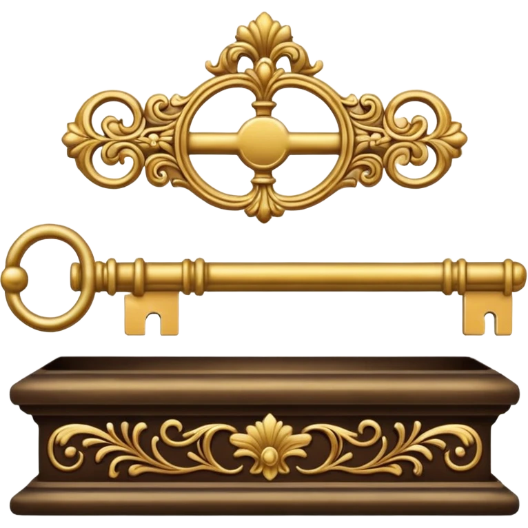 key in the horizontal position old and ornate emoji