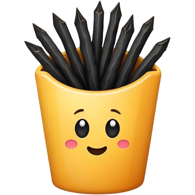 Black fries emoji
