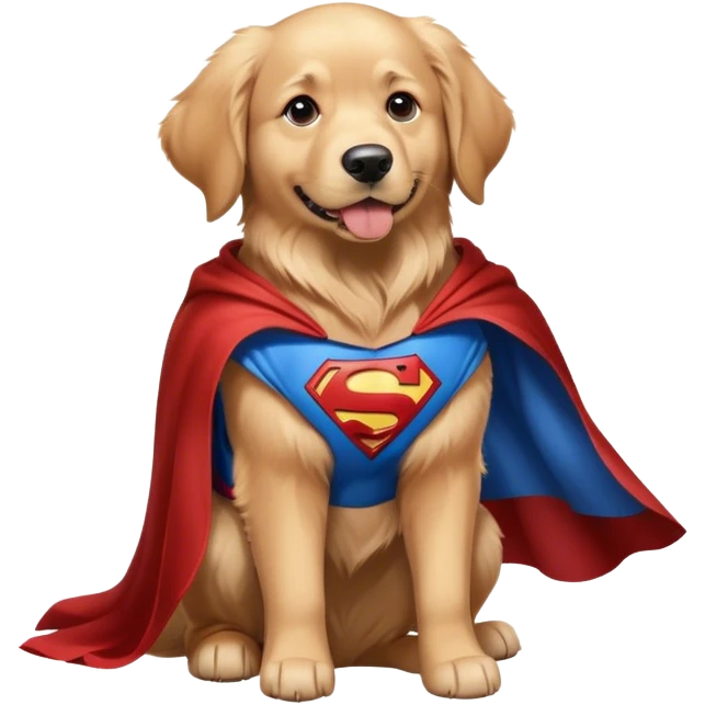 Superman as a dog emoji
