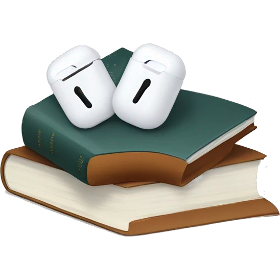 Book with AirPods Max  emoji