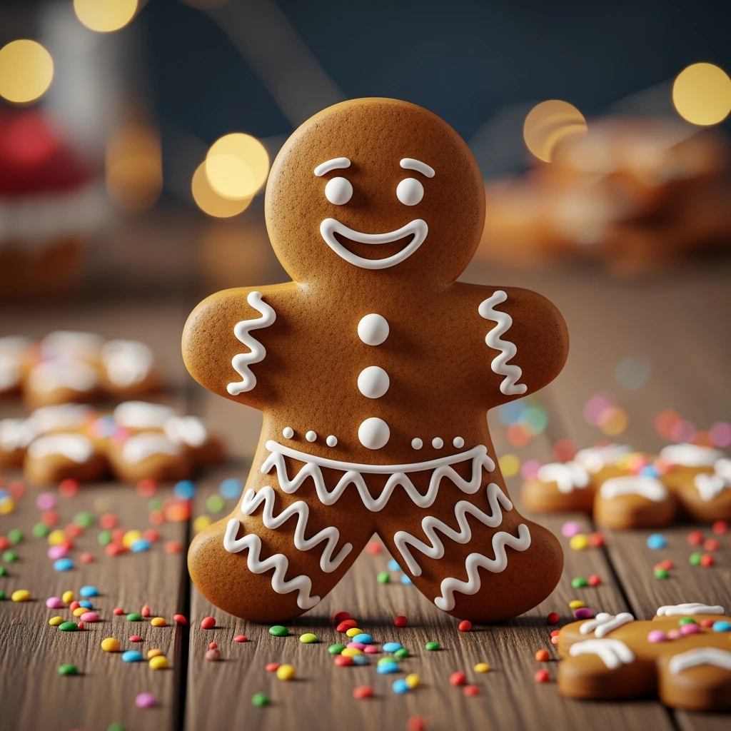 gingerbread man emoji