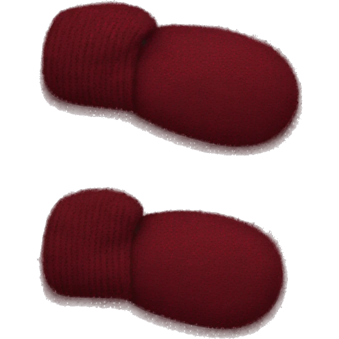 Burgundy mittens  emoji
