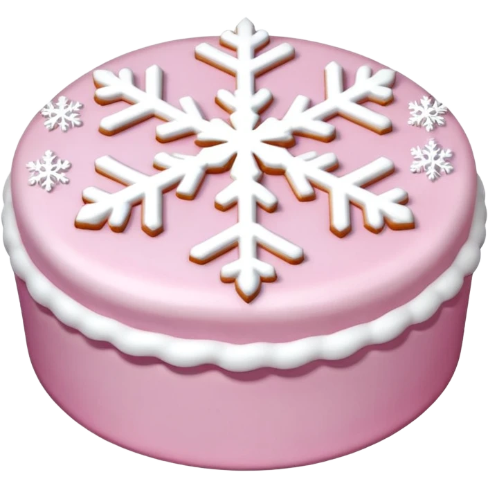 Pink snowflake 🍰 cake emoji