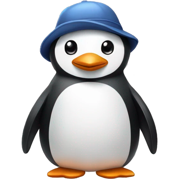 Penguin wearing an English flat cap emoji
