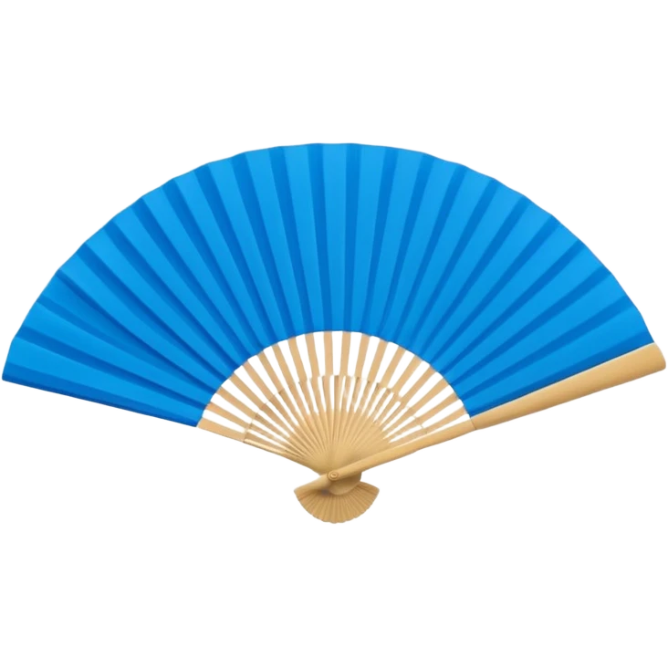 blue paper hand fan emoji