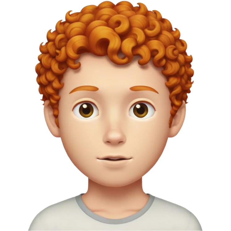 ginger curly headed boy  emoji