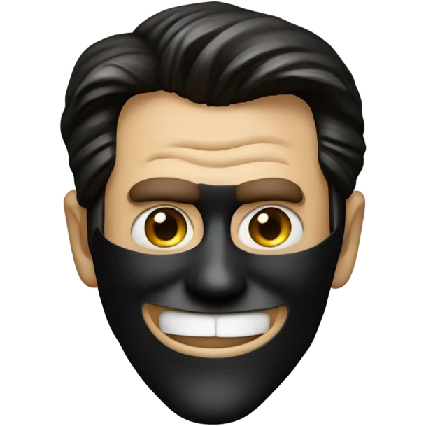 Jim Carrey in the mask but change yellow to black emoji