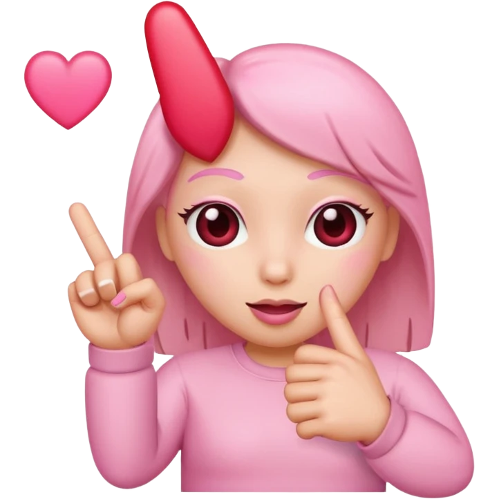 Heart and middle finger emoji