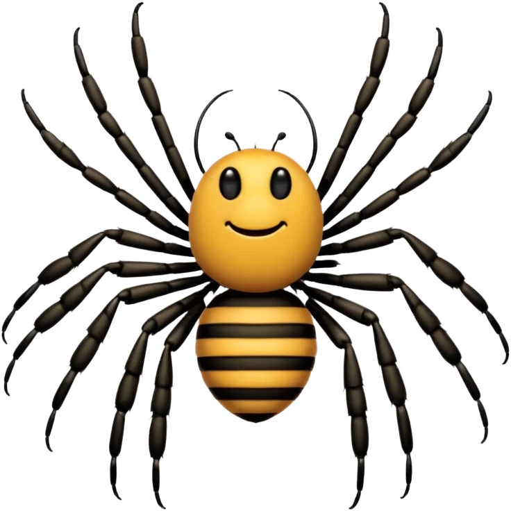 a hybrid of a bee and a spider emoji