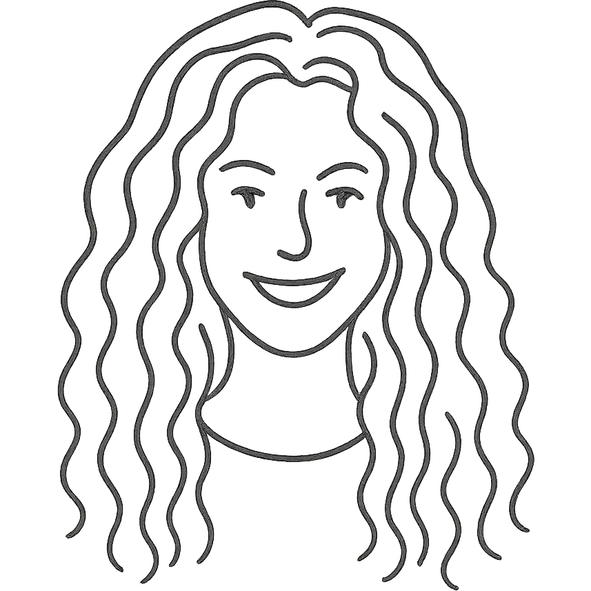 hand drawn outline icon of Shakira with no fill emoji
