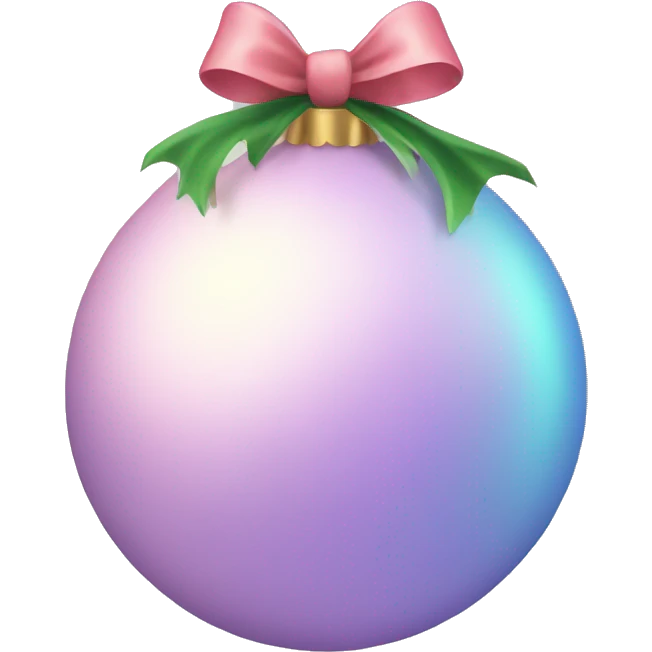 Pastel Christmas ball emoji