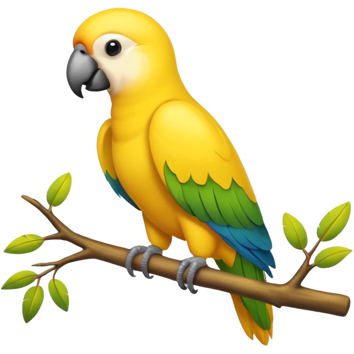 a simple yellow parrot only emoji