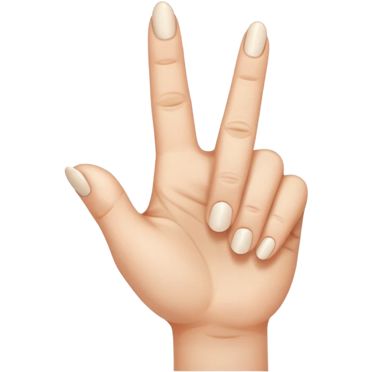a hand with only the thumb, pointer, and middle finger extended with the remaining 2 fingers down emoji