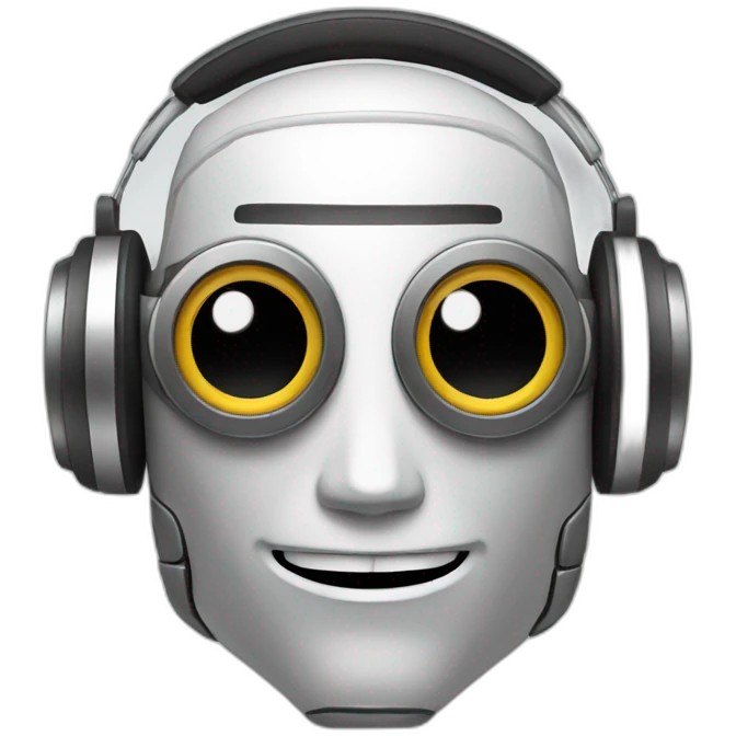 robot dj with headphones emoji
