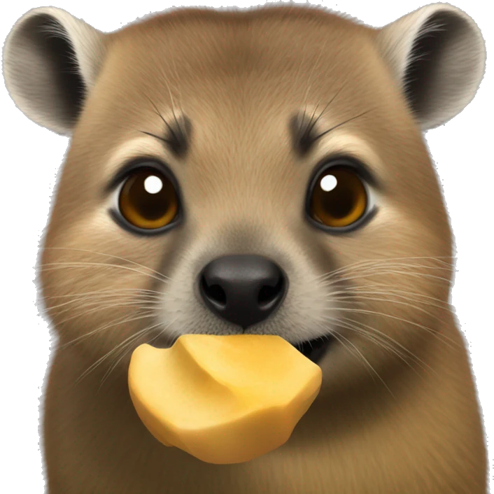 Hyrax eating  emoji