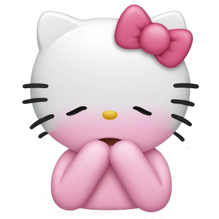Crying hello Kitty emoji