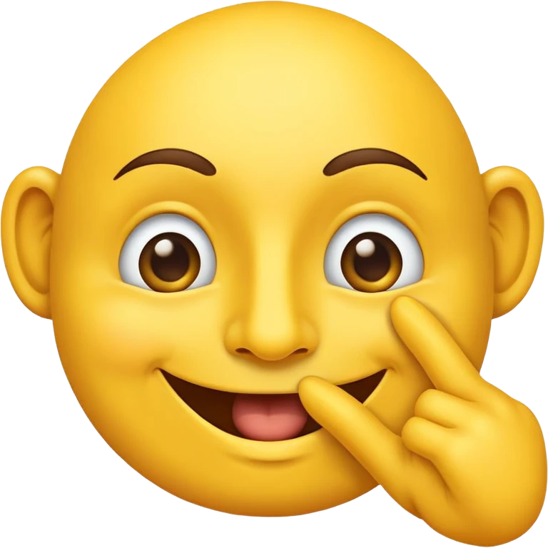 yellow face picking its nose emoji