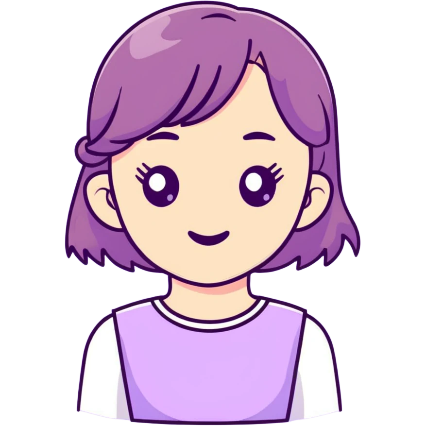 lilac pastel cute girl emoji