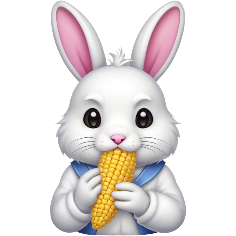 rabbit eating corn emoji
