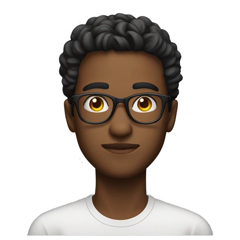Man, 25 years old, glasses emoji