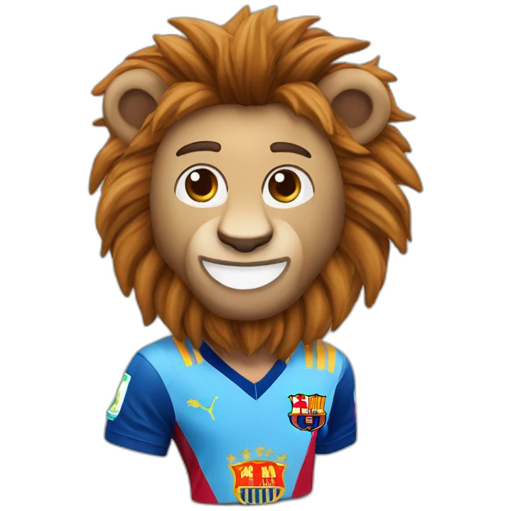 Lionel Messi sur un lion emoji