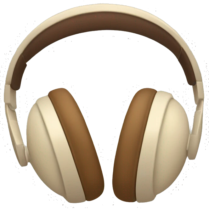 beige apple headphones with brown bows emoji
