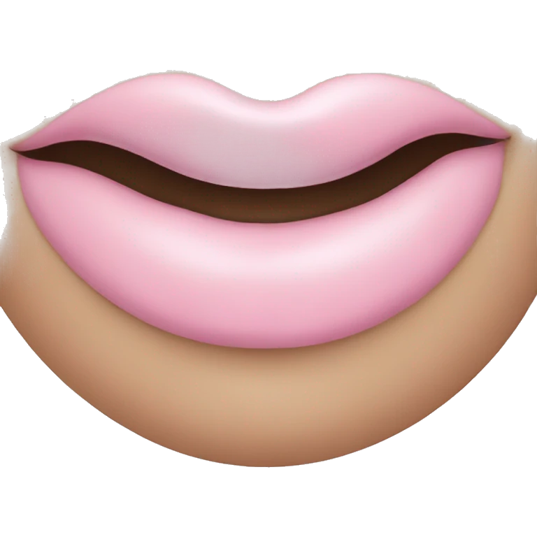 pastel pink kiss emoji