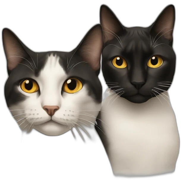 Two Cats shot like pulp fiction emoji