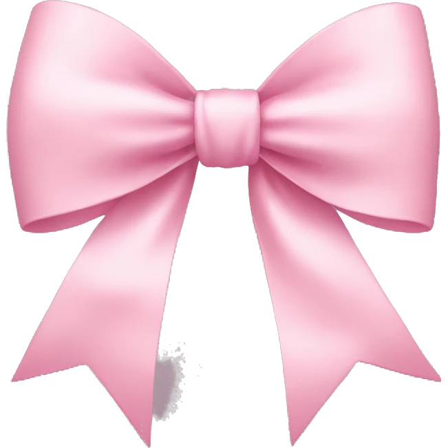 Pastel pink bow emoji
