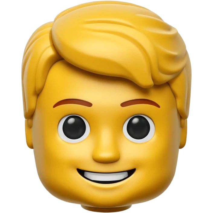 Lego boy head 3d emoji