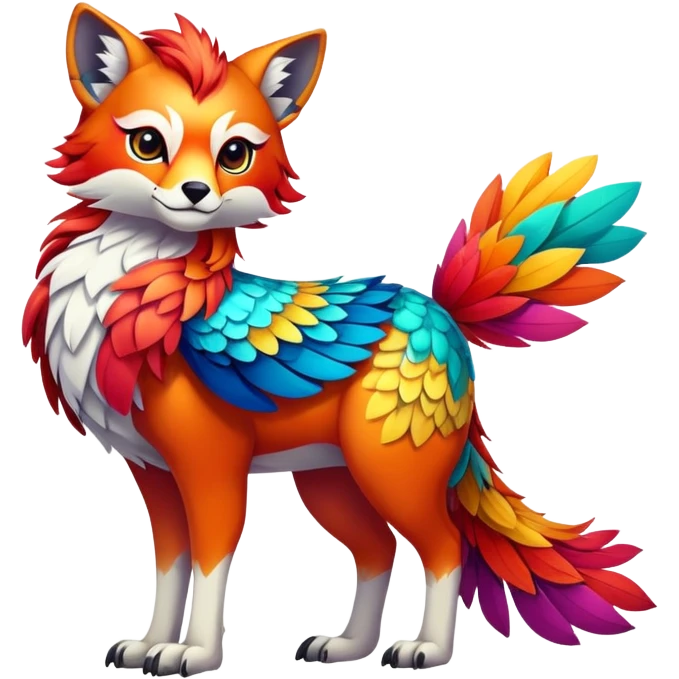 Multi-colored exotic Falvie-Fionbri, full body emoji
