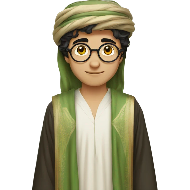 harry potter wearing saudi cloths emoji