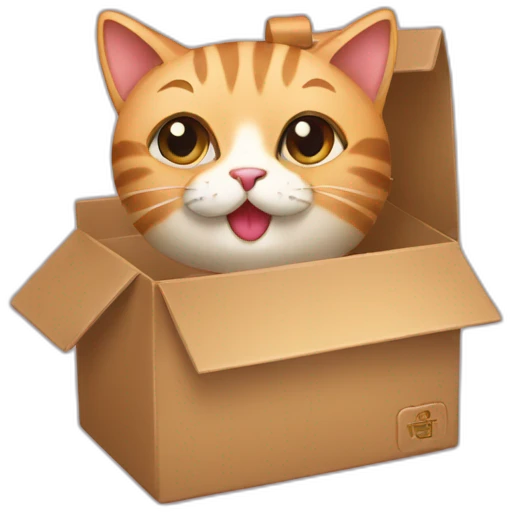cat gift box emoji