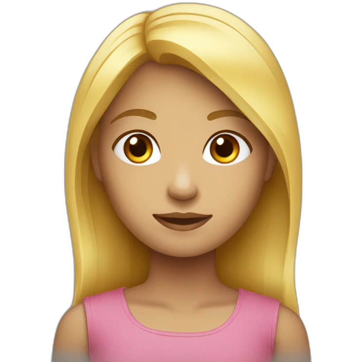 Fille avec un énorme front emoji