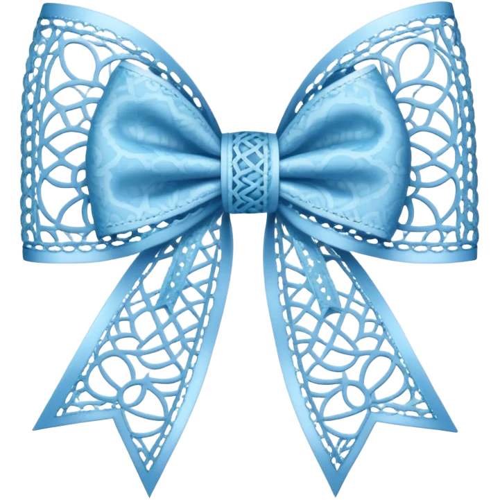 Lught blue lace bow emoji